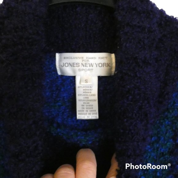 Hand Knit Mohair Blend Turtleneck Luxurious Jewel Tone Colors - Picture 2 of 3
